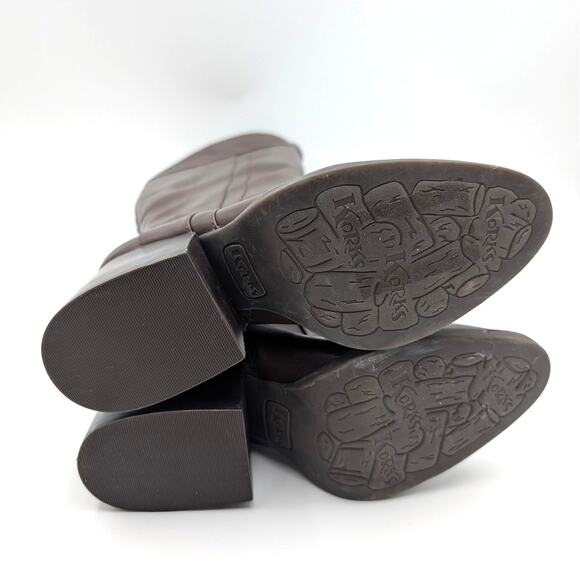 Korks Scarlet Western Boots Women's Side Zip Dark Brown Size US6M EU36.5 - Picture 8 of 14